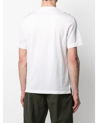 weißes Seide T-Shirt mit einem Rundhalsausschnitt von Ermenegildo Zegna XXX