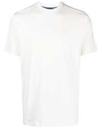 weißes Seide T-Shirt mit einem Rundhalsausschnitt von Dunhill