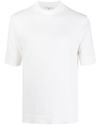 weißes Seide T-Shirt mit einem Rundhalsausschnitt von PT TORINO