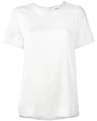 weißes Seide T-shirt von DKNY