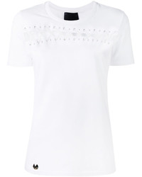 weißes Seide T-shirt von Philipp Plein
