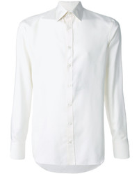 weißes Seidehemd von Alexander McQueen