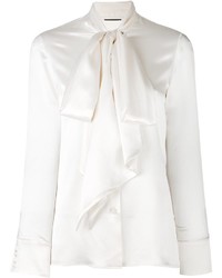 weißes Seidehemd von Saint Laurent