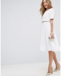 weißes Skaterkleid von Asos