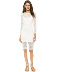 weißes figurbetontes Kleid aus Spitze von J.o.a.