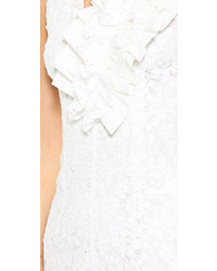 weißes figurbetontes Kleid aus Spitze von MSGM