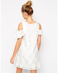 weißes Spitze schwingendes Kleid von Asos