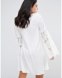 weißes Spitze schwingendes Kleid von AX Paris