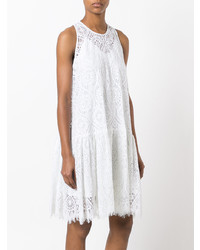weißes Spitze schwingendes Kleid von MSGM