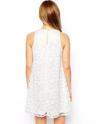weißes Spitze schwingendes Kleid von Asos