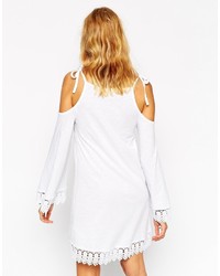 weißes Spitze schwingendes Kleid von Asos