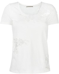 weißes Spitze T-shirt von Ermanno Scervino