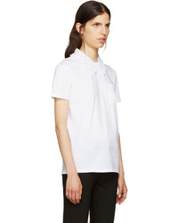 weißes Spitze T-shirt von Miu Miu