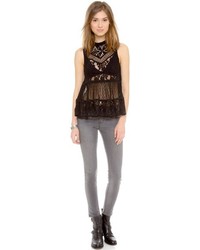 weißes Spitze Trägershirt von Free People