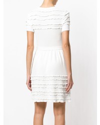 weißes Strick ausgestelltes Kleid von Boutique Moschino