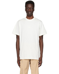 weißes Strick T-Shirt mit einem Rundhalsausschnitt von 424