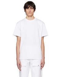 weißes Strick T-Shirt mit einem Rundhalsausschnitt von Alexander McQueen