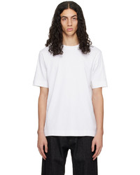 weißes Strick T-Shirt mit einem Rundhalsausschnitt von Applied Art Forms