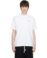 weißes Strick T-Shirt mit einem Rundhalsausschnitt von Axel Arigato