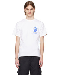 weißes Strick T-Shirt mit einem Rundhalsausschnitt von BAPE