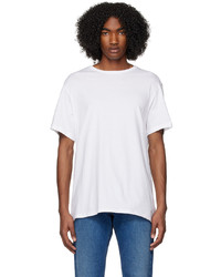 weißes Strick T-Shirt mit einem Rundhalsausschnitt von Calvin Klein Underwear