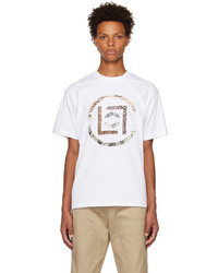 weißes Strick T-Shirt mit einem Rundhalsausschnitt von Clot