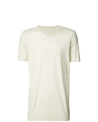 weißes Strick T-Shirt mit einem Rundhalsausschnitt von Devoa
