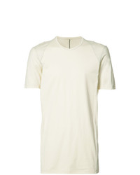 weißes Strick T-Shirt mit einem Rundhalsausschnitt von Devoa