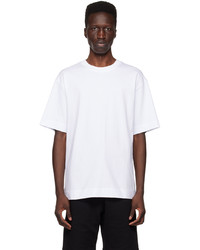 weißes Strick T-Shirt mit einem Rundhalsausschnitt von Dries Van Noten