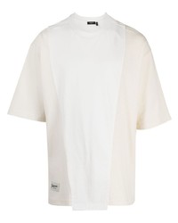 weißes Strick T-Shirt mit einem Rundhalsausschnitt von FIVE CM