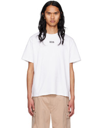 weißes Strick T-Shirt mit einem Rundhalsausschnitt von Gcds