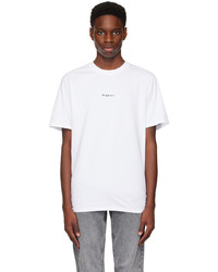 weißes Strick T-Shirt mit einem Rundhalsausschnitt von Han Kjobenhavn