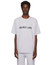 weißes Strick T-Shirt mit einem Rundhalsausschnitt von Helmut Lang