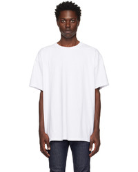 weißes Strick T-Shirt mit einem Rundhalsausschnitt von John Elliott