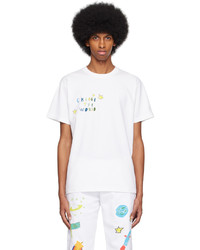 weißes Strick T-Shirt mit einem Rundhalsausschnitt von Kids Worldwide