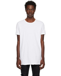 weißes Strick T-Shirt mit einem Rundhalsausschnitt von Ksubi