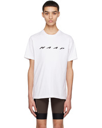weißes Strick T-Shirt mit einem Rundhalsausschnitt von MAAP