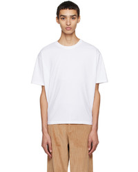 weißes Strick T-Shirt mit einem Rundhalsausschnitt von mfpen