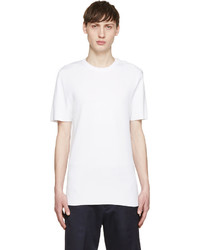weißes Strick T-Shirt mit einem Rundhalsausschnitt von Neil Barrett