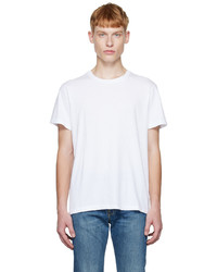 weißes Strick T-Shirt mit einem Rundhalsausschnitt von Nili Lotan