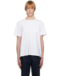 weißes Strick T-Shirt mit einem Rundhalsausschnitt von Noah