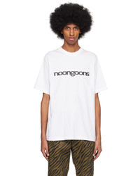 weißes Strick T-Shirt mit einem Rundhalsausschnitt von Noon Goons