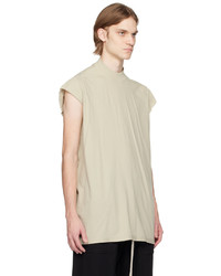 weißes Strick T-Shirt mit einem Rundhalsausschnitt von Rick Owens DRKSHDW