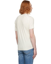 weißes Strick T-Shirt mit einem Rundhalsausschnitt von Tom Ford