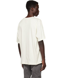 weißes Strick T-Shirt mit einem Rundhalsausschnitt von rag & bone