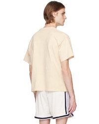 weißes Strick T-Shirt mit einem Rundhalsausschnitt von John Elliott