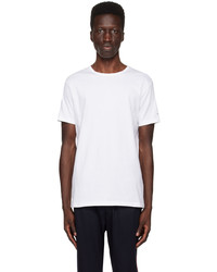 weißes Strick T-Shirt mit einem Rundhalsausschnitt von Paul Smith