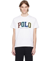 weißes Strick T-Shirt mit einem Rundhalsausschnitt von Polo Ralph Lauren