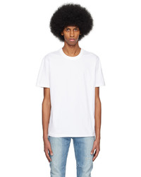 weißes Strick T-Shirt mit einem Rundhalsausschnitt von RtA