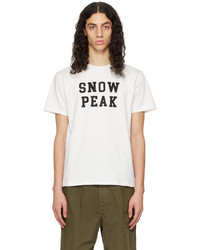 weißes Strick T-Shirt mit einem Rundhalsausschnitt von Snow Peak
